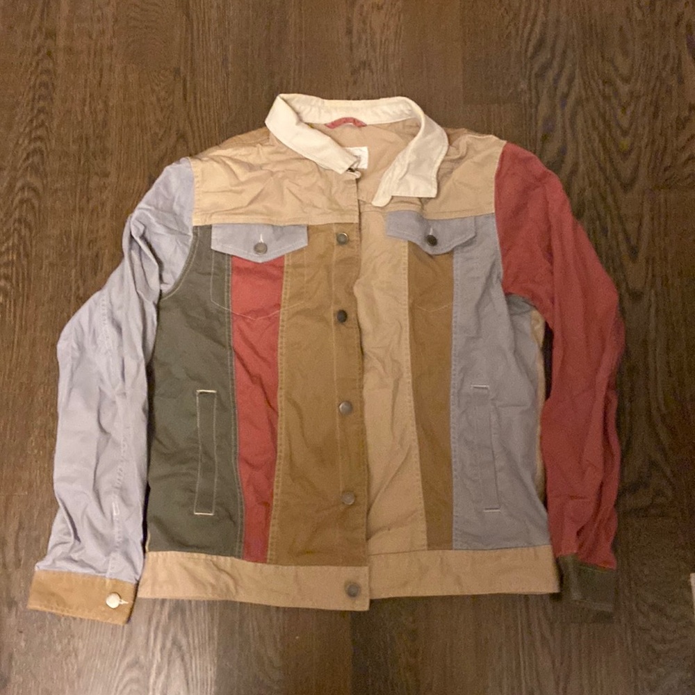 Multi-color Sun and Stone collared button up shirt